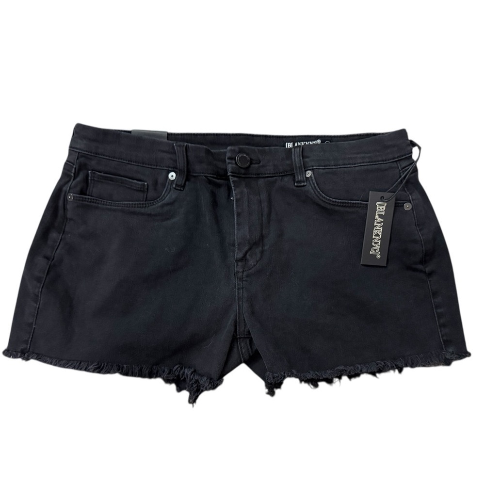 Blank NYC Black Denim Cut Off Shorts Size 29 NWT